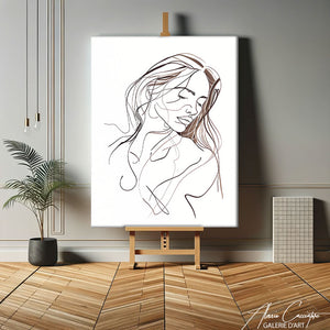 tableau minimaliste visage