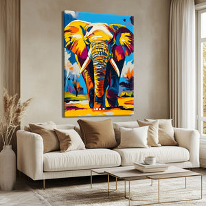 Cadre avec éléphant