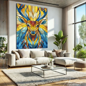 Tableau Cerf Abstrait