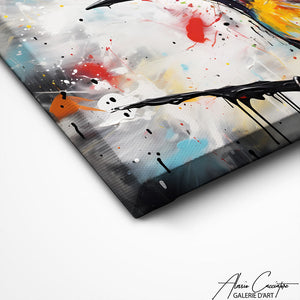 TABLEAU OISEAU ABSTRAIT Alessio Cacciatore