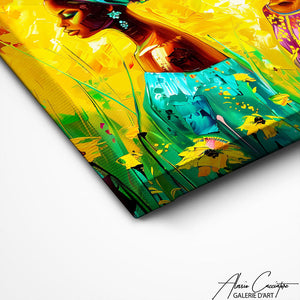 TABLEAU TRIPTYQUE FEMME AFRICAINE Alessio Cacciatore
