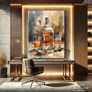 TABLEAU WHISKY ABSTRAIT