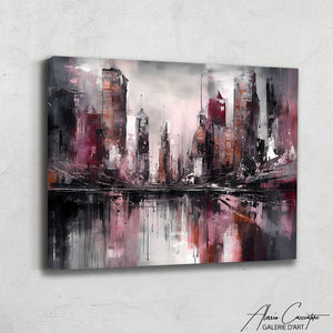 Tableau Rose et Noir New York