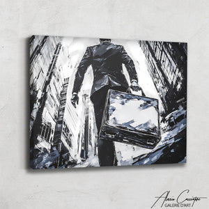 Tableau Abstrait Noir Et Blanc