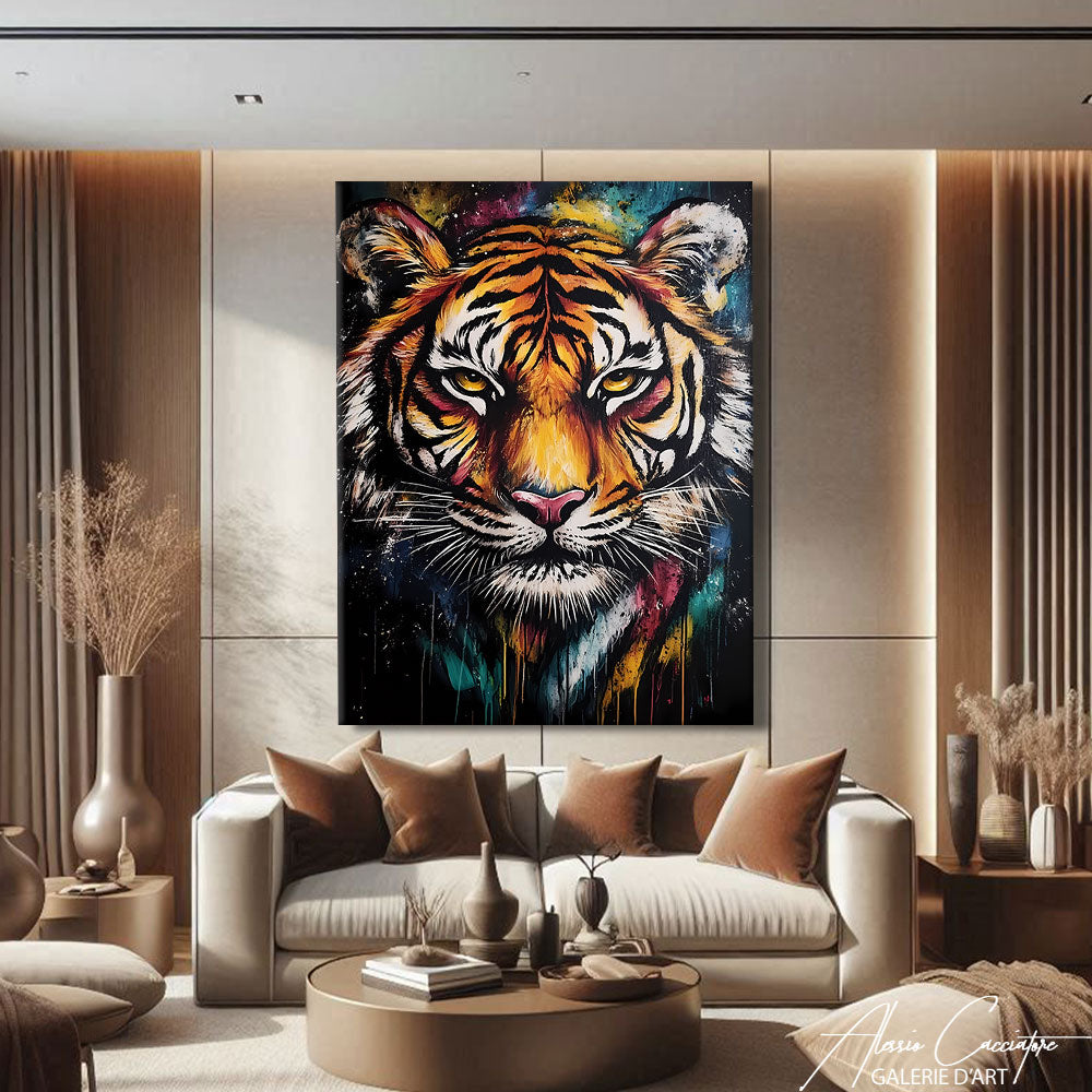 TABLEAU TIGRE ABSTRAIT
