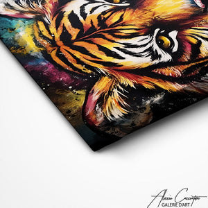 TABLEAU TIGRE ABSTRAIT Alessio Cacciatore