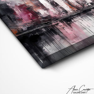 TABLEAU NEW YORK ROSE ET GRIS Alessio Cacciatore