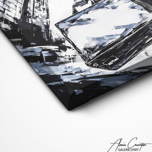 TABLEAU ABSTRAIT NOIR ET BLANC AlessioCacciatore
