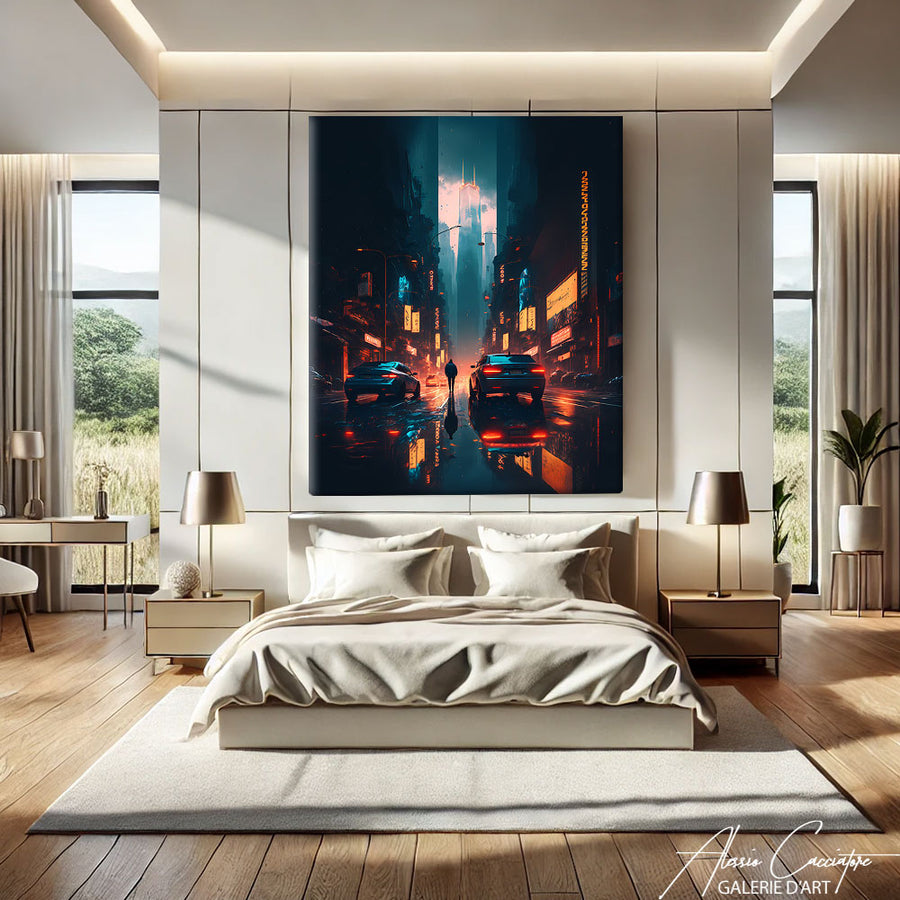 Tableau New York Nuit – mise en situation