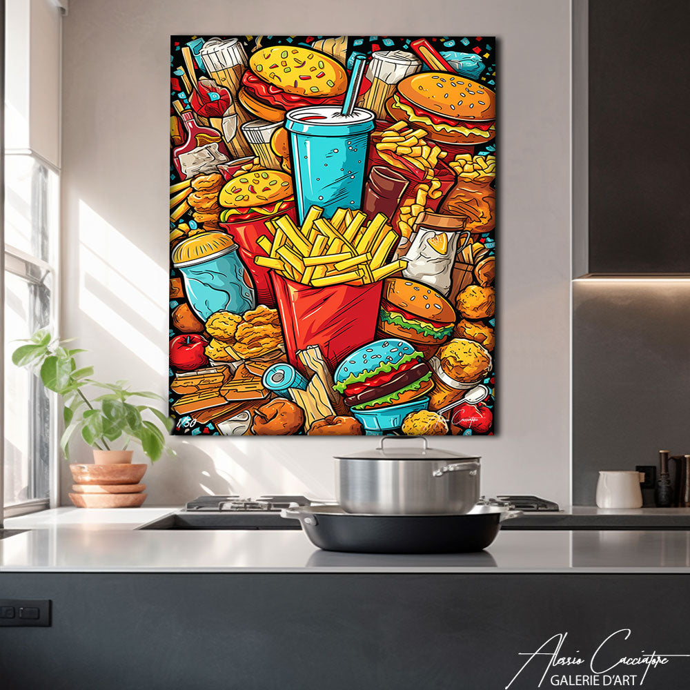 tableau pop art cuisine