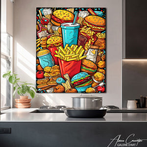 tableau pop art cuisine