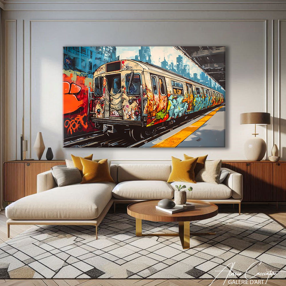 Tableau Metro New York Graffiti Street Art