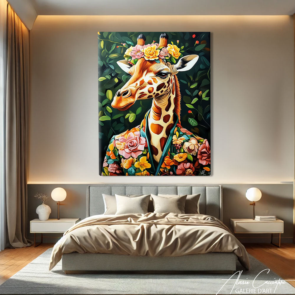 TABLEAU GIRAFE POP ART