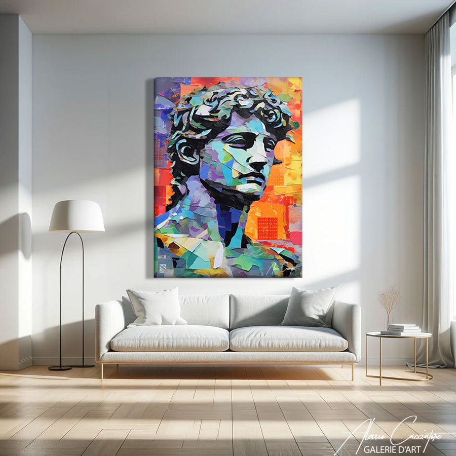 Tableau Pop Art Vertical – mise en situation