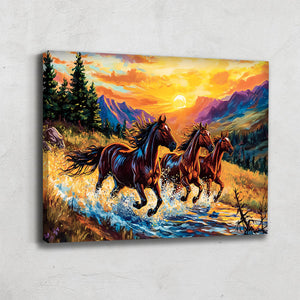 TABLEAU CHEVAL MONTAGNE