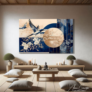 TABLEAU JAPONAIS DORÉ
