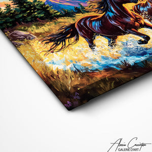 TABLEAU CHEVAL MONTAGNE Alessio Cacciatore