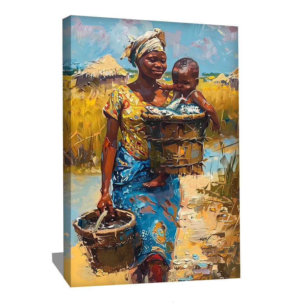 Tableau Femme Africaine Avec B b Alessio Cacciatore