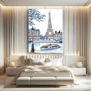 Toile Paris Dessin