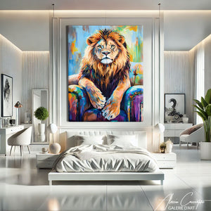 Tableau Lion Coloré