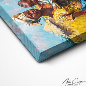 TABLEAU FEMME AFRICAIN AVEC BÉBÉ Alessio Cacciatore