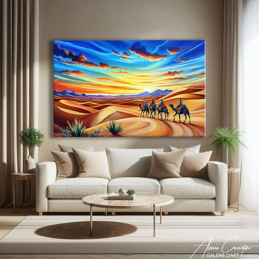 Tableau Chameau Desert – mise en situation