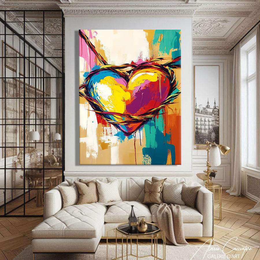 Tableau Amour Moderne – mise en situation
