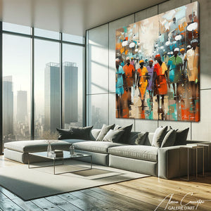 tableau africain abstrait