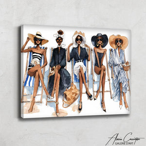 Tableau Abstrait Blanc Femmes