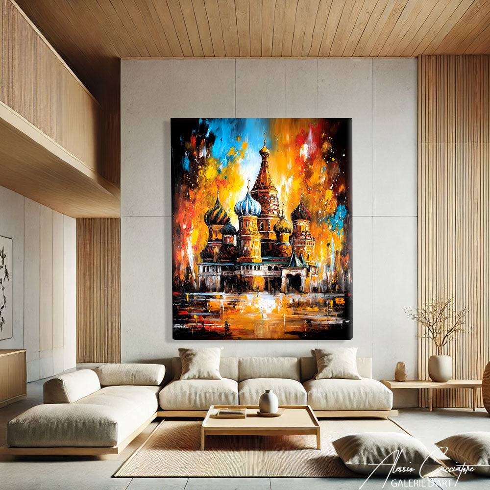 ABSTRACT ORANGE PAINTING