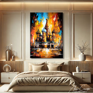 TABLEAU ORANGE ABSTRAIT AlessioCacciatore