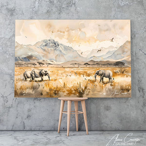 tableau paysage africain