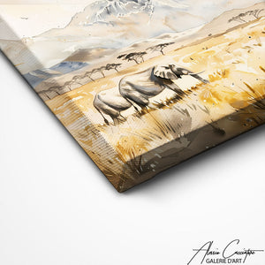 TABLEAU AFRICAIN ANIMAUX Alessio Cacciatore