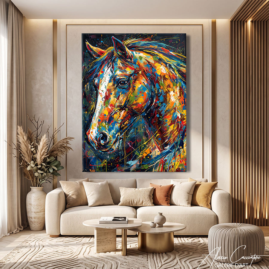 Peinture Cheval Tete – mise en situation