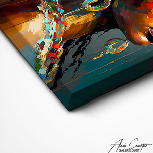 TABLEAU AFRICAIN ABSTRAIT Alessio Cacciatore