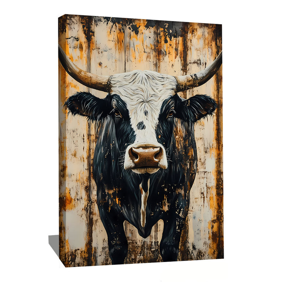 TABLEAU VACHE HIGHLAND RUSTIQUE