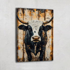 TABLEAU VACHE HIGHLAND RUSTIQUE