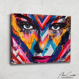 Tableau Visage Coloré
