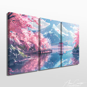 Tableau Triptyque Japonais
