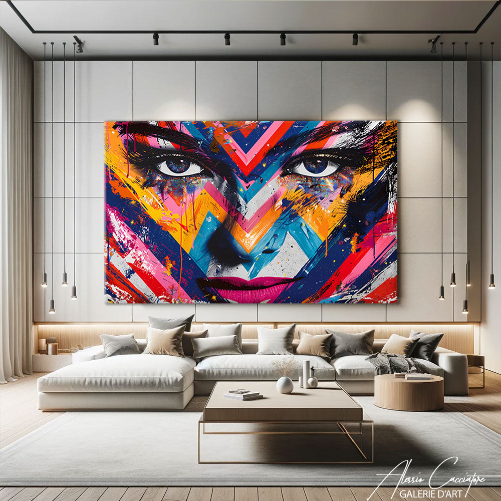 Tableau Visage Coloré