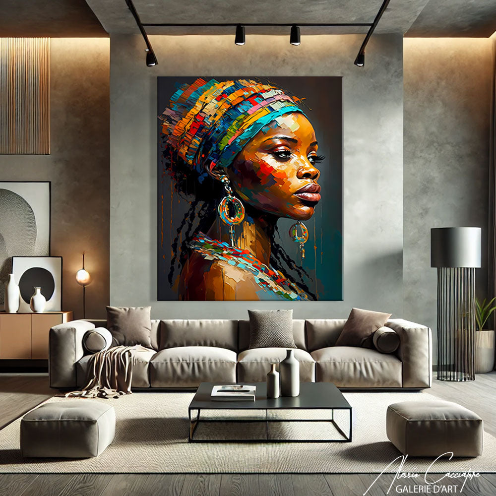 TABLEAU AFRICAIN ABSTRAIT