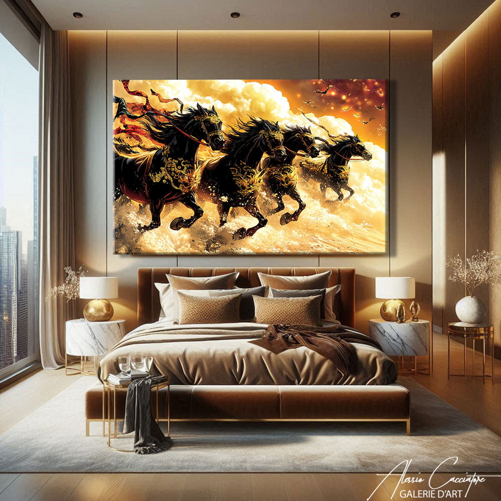 TABLEAU CHEVAUX DE COURSE