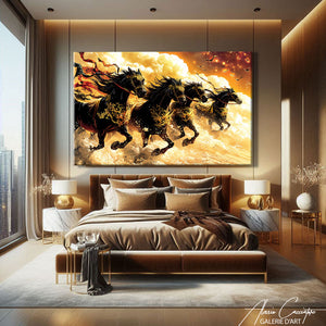 TABLEAU CHEVAUX DE COURSE