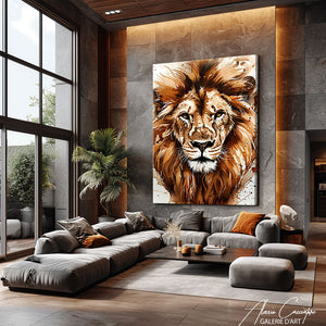 TABLEAU LION ABSTRAIT