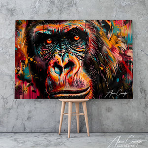 Tableau Gorille Multicolore