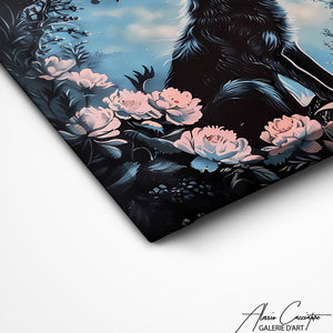 TABLEAU LOUP QUI HURLE Alessio Cacciatore
