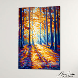 Tableau Forêt Abstrait