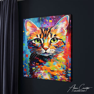 tableau pop art chat