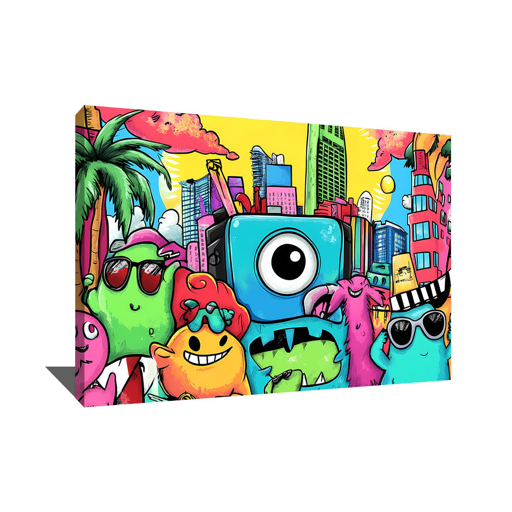 TABLEAU MULTICOLORE CONTEMPORAIN