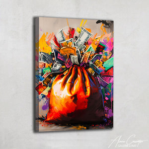 TABLEAU GRAFFITI BILLETS AlessioCacciatore